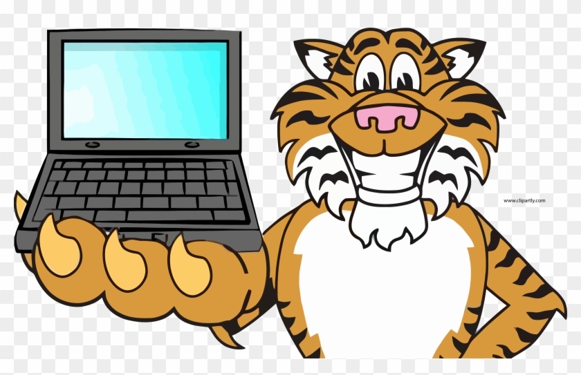 Computer Tigger Clipart Png Image Download - Tiger Reading A Book ...