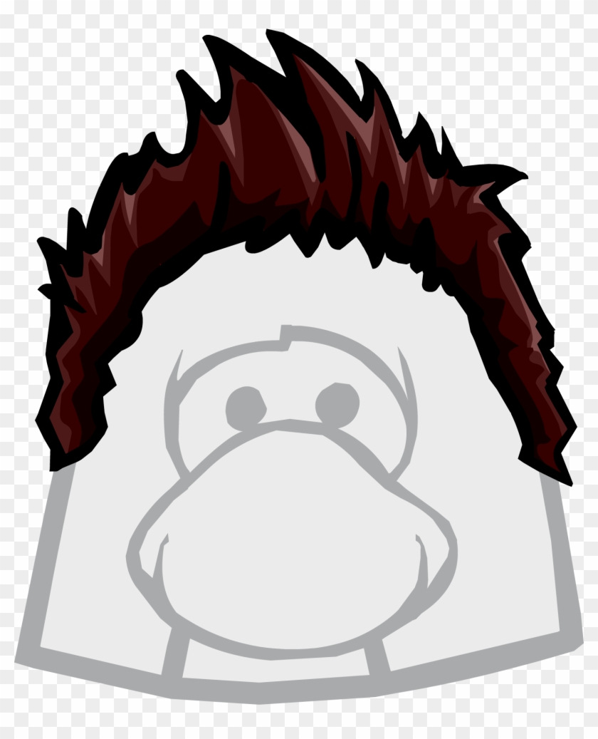 Red Hair Clipart Club Penguin - Club Penguin Hair - Png Download,  transparent png image