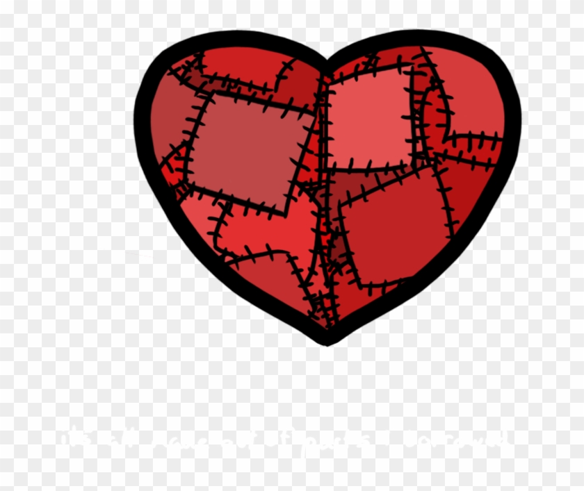 Hearts Cartoon - Stitched Up Heart Cartoon, HD Png Download - 780x780