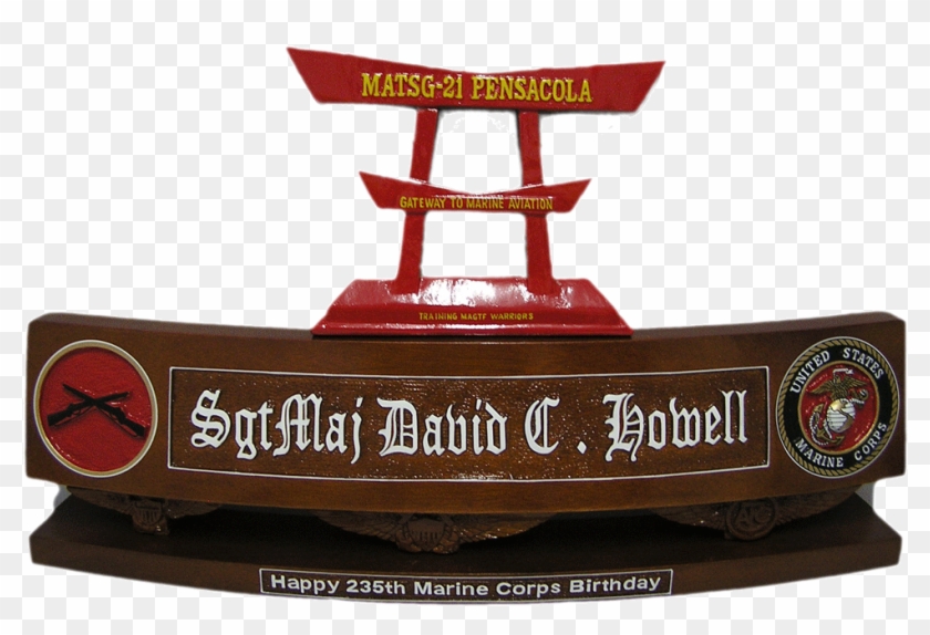 Usmc Torii Desk Nameplate Top Design From Militaryplaques Chocolate Hd Png Download 1000x642 Pngfind