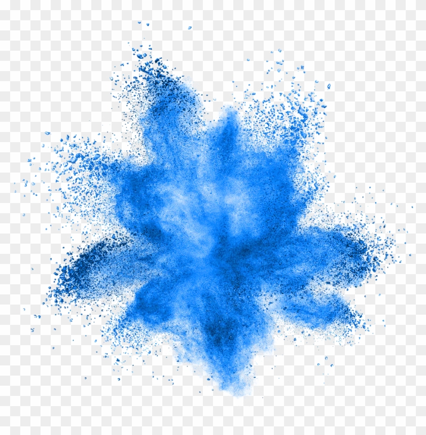 Blue Sticker - Transparent Powder Explosion Png, Png Download