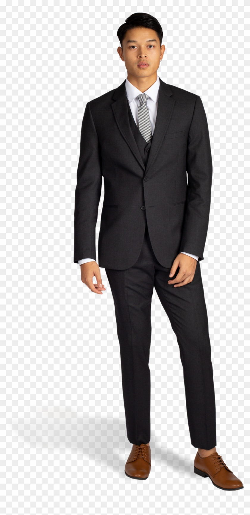 Asphalt Grey Performance Suit By Michael Kors - Suit, HD Png Download ...