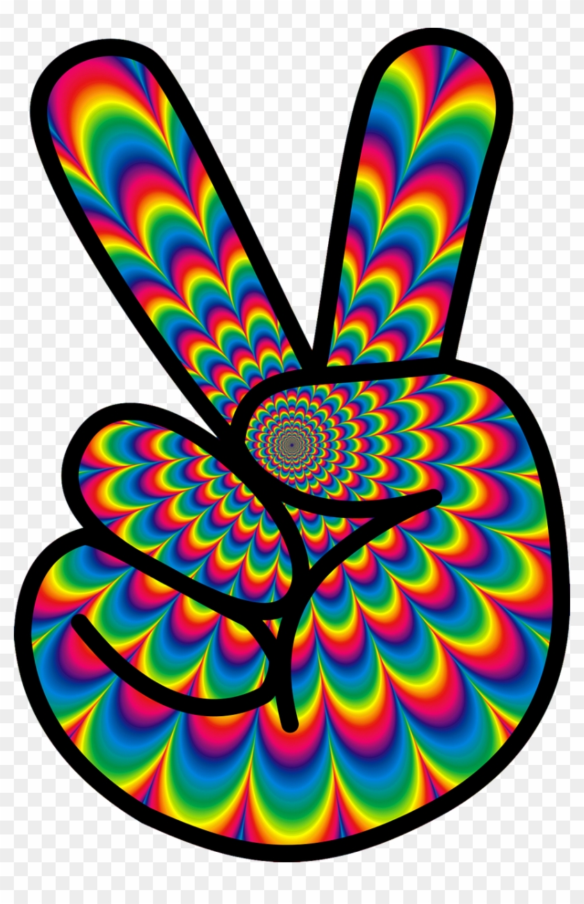 Psychedelic Peace Hippie 60s Png Image - Flower Power Peace Sign