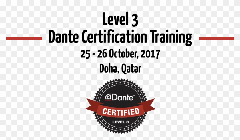 Dante Certification Level Label HD Png Download 1200x650(#2662421