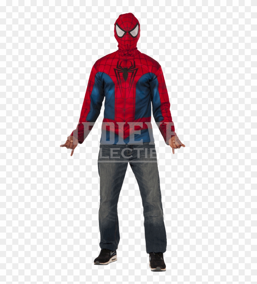 Adult Spider Man Long Sleeve Costume Set - Máscara Completa Spiderman, HD  Png Download - 850x850(#2670384) - PngFind