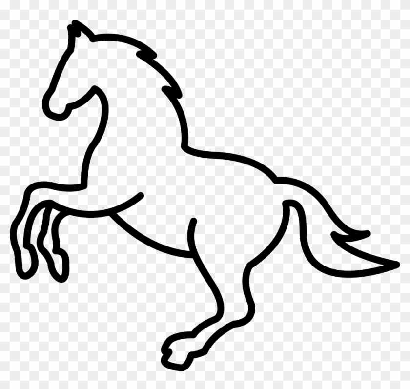 Premium Vector | Hand drawn horse outline illustration black and white