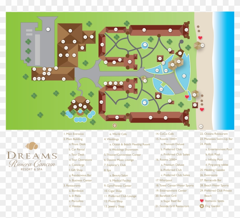 Dreams Natura Resort Map Dreams Resort Cancun Map, Hd Png Download - 2500X2125(#2681835) - Pngfind