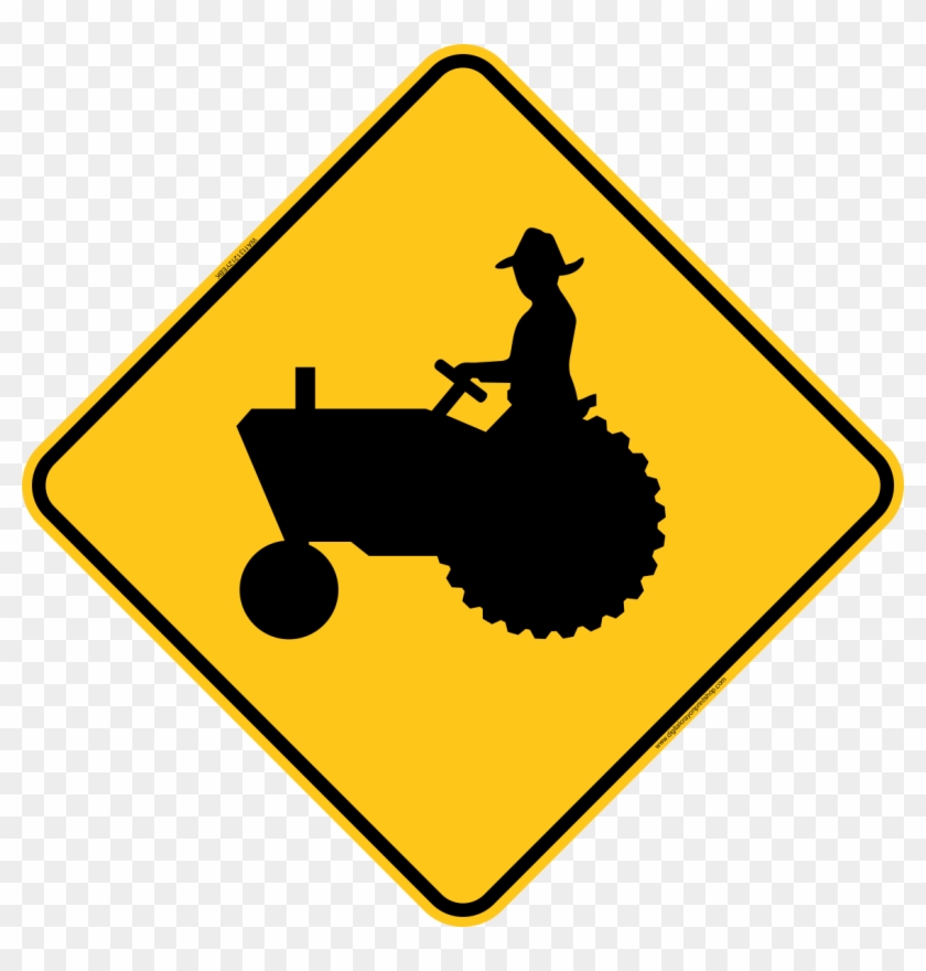 Tractor Crossing Icon Warning Trail Sign - Tractor Crossing Sign, HD