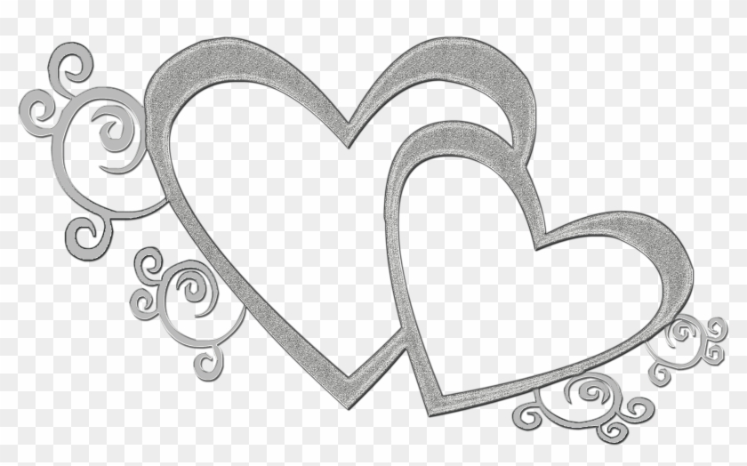 wedding car clipart black and white hearts