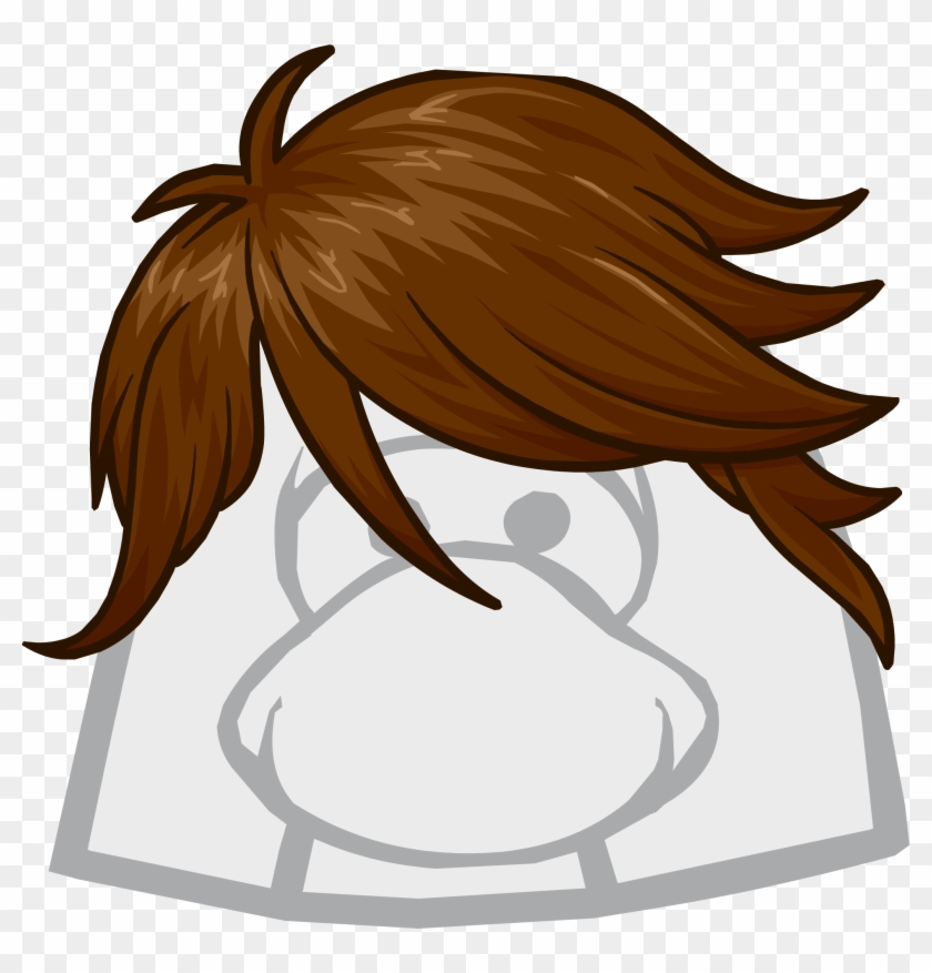 The Side Swept - Club Penguin With Hair, HD Png Download -  2059x2052(#2716187) - PngFind