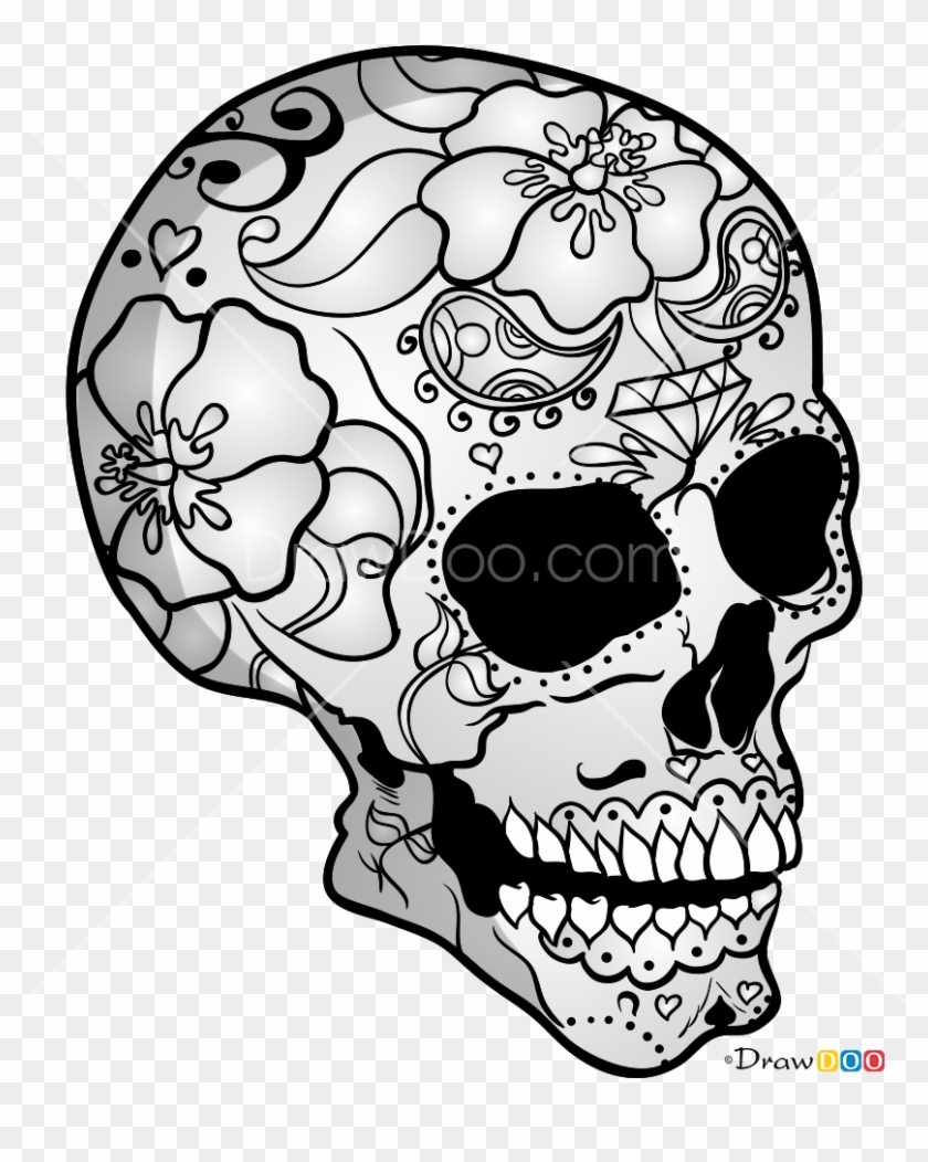 Premium Vector | Sketch hand drawn single line art coloring page line  drawing death devil skull day