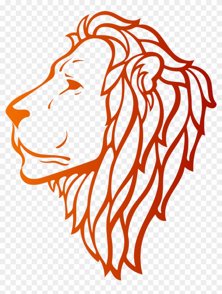 lion side profile clipart