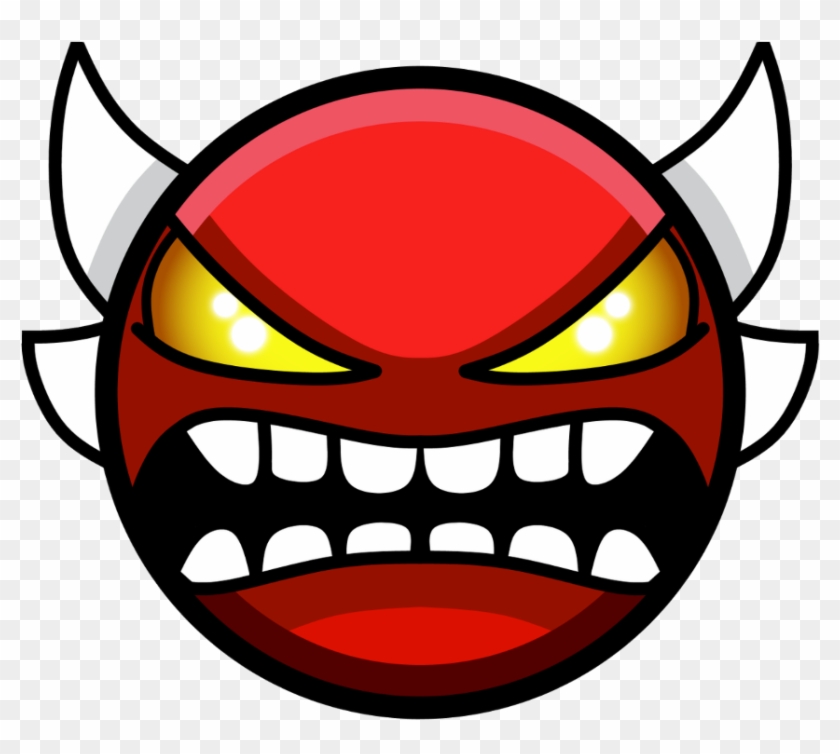 Geometry Dash Extreme Demon Face, HD Png Download - 1024x1024(#282595