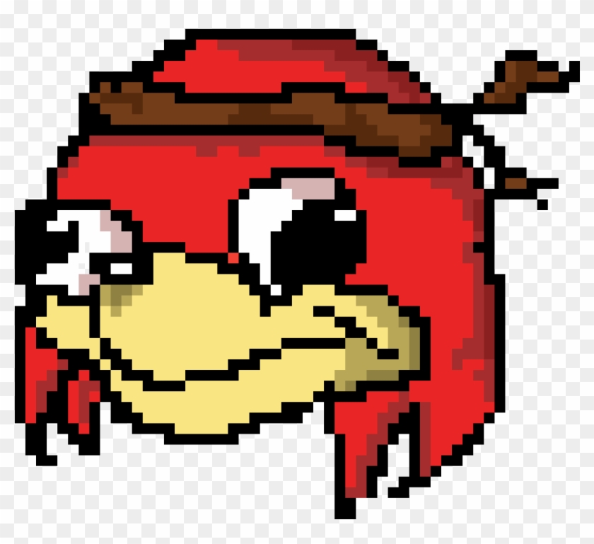 Ugandan Warrior - Uganda Knuckles Head Pixel Art, HD Png Download