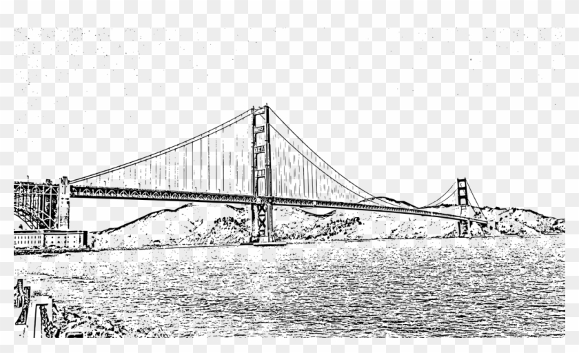 Golden Gate Bridge San Francisco Png Image Golden Gate Bridge Clipart Black And White Transparent Png 1280x7 Pngfind