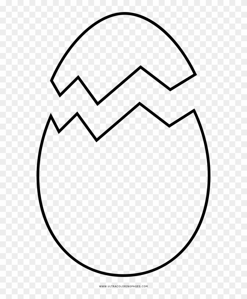Download Cracked Egg Coloring Page, HD Png Download - 593x936 ...