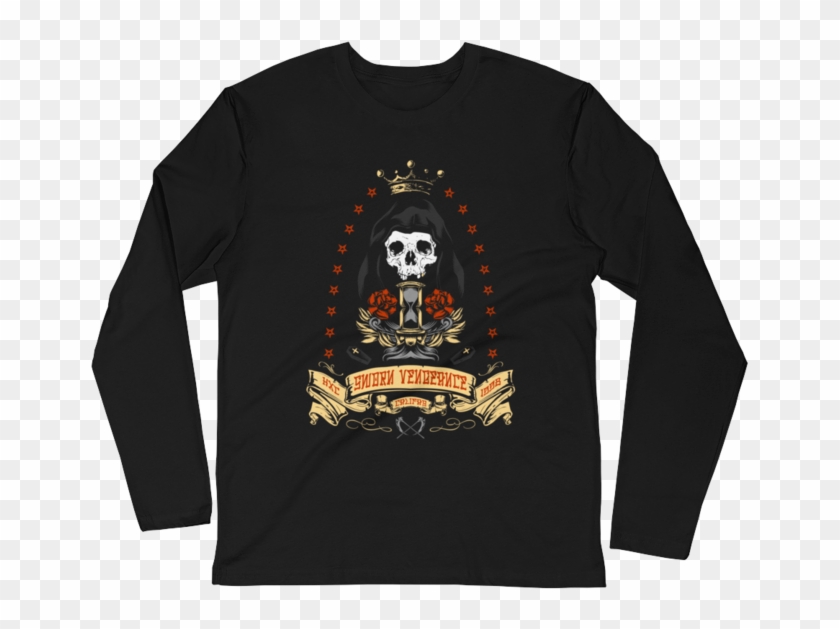 Santa Muerte Men's Long Sleeve Fitted Crew - Long-sleeved T-shirt, HD ...