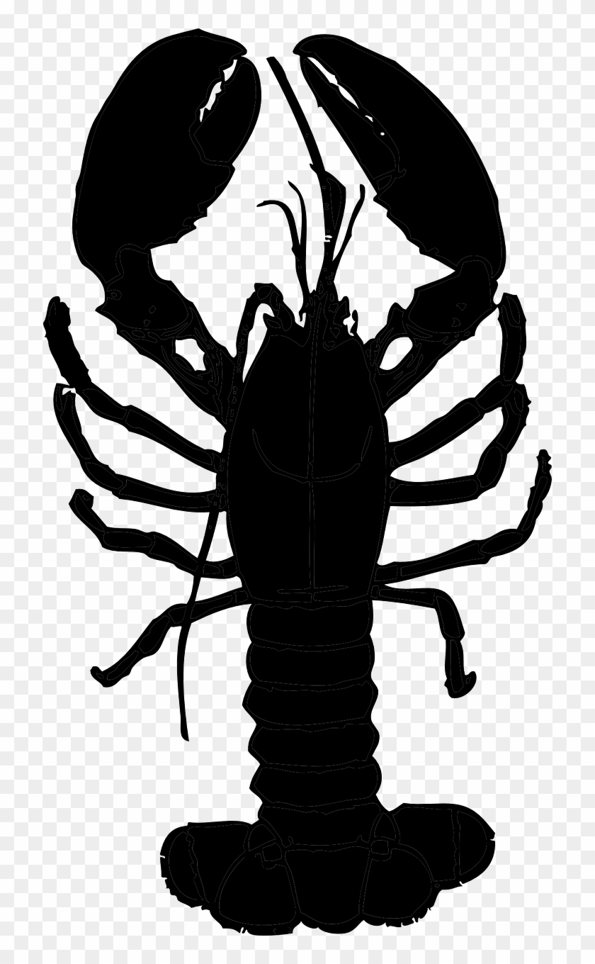 Lobster Sea Seafood Black Png Image - Lobster Clip Art, Transparent Png