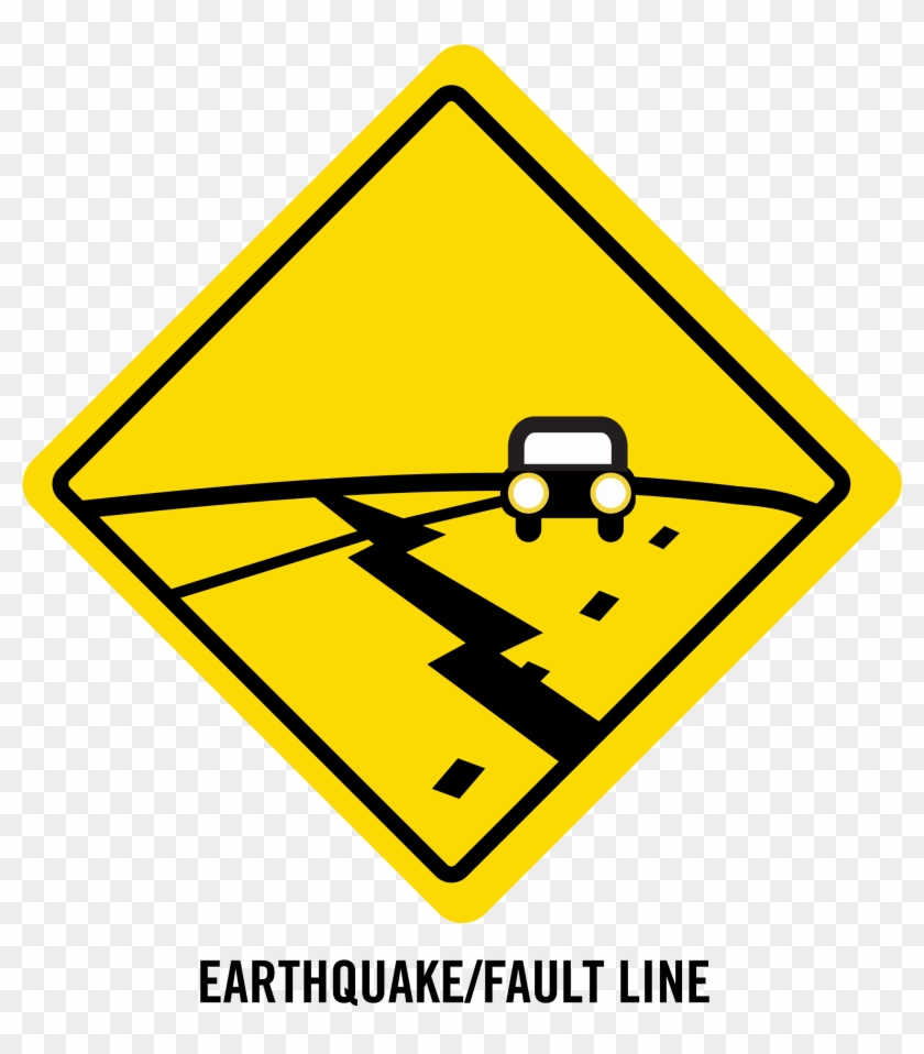 earthquake fault lines sign