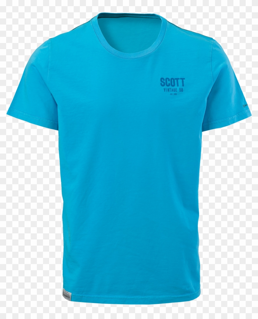 bright cyan shirt