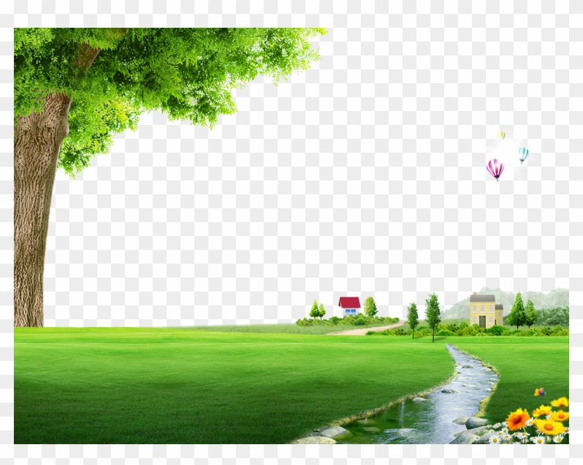 Nature Spring Photography Floor Field Landscape Clipart - Cartoon Outdoor  Background, HD Png Download - 960x720(#2931519) - PngFind