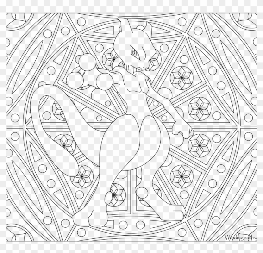 Mega Mewtwo X coloring page 