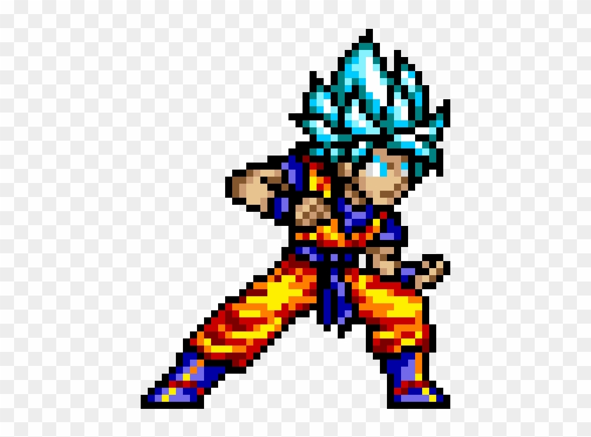 Goku Goku Super Saiyan Blue Pixel Art Hd Png Download 660x620 2943621 Pngfind