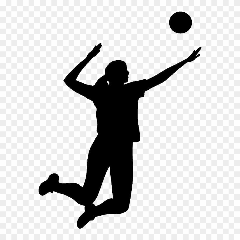 Volleyball Player Silhouette - Volleyball Player Silhouette Png ...