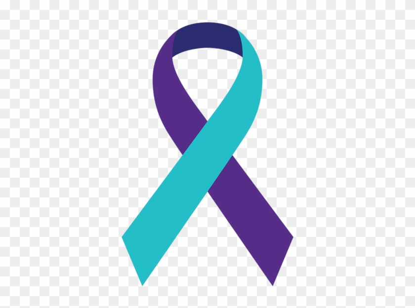 a-blue-and-purple-ribbon-represents-suicide-awareness-suicide