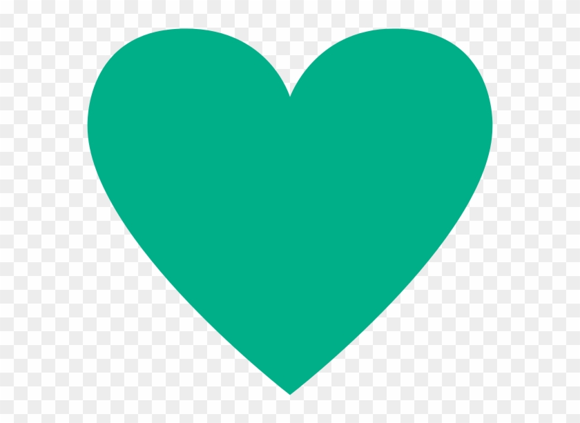 Green mint heart sign isolated on transparent background