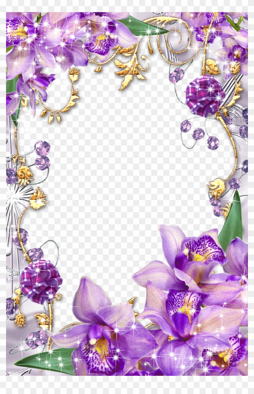 Purple Flower Borders And Frames Purple Flowers Borders And Frames
