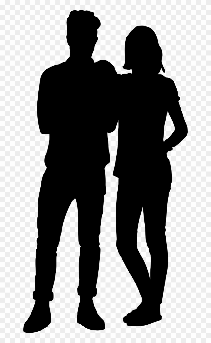 Couple - - Female People Silhouette, HD Png Download - 654x1280 ...