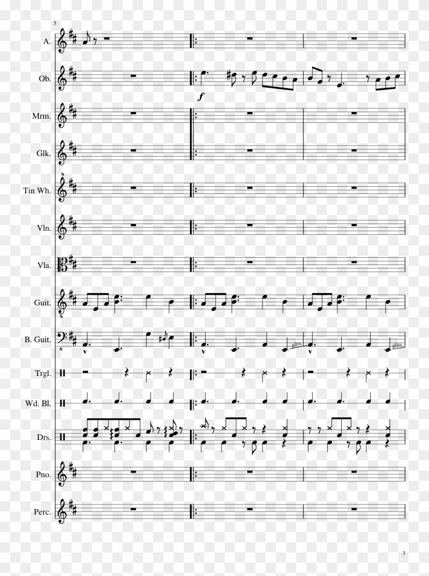 Wild Woods Sheet Music 3 Of 17 Pages Mario Kart 8 Wild Woods Sheet Music Hd Png Download 7x1169 Pngfind