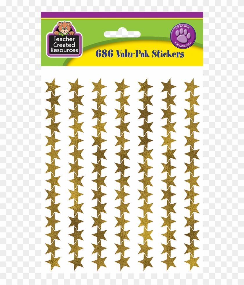 Teacher Created Resources Valu-pak Gold Foil Star Stickers Gold