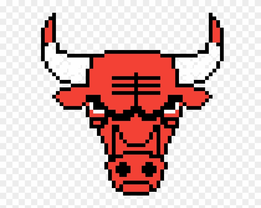 Chicago Bulls Logo Pixel Art