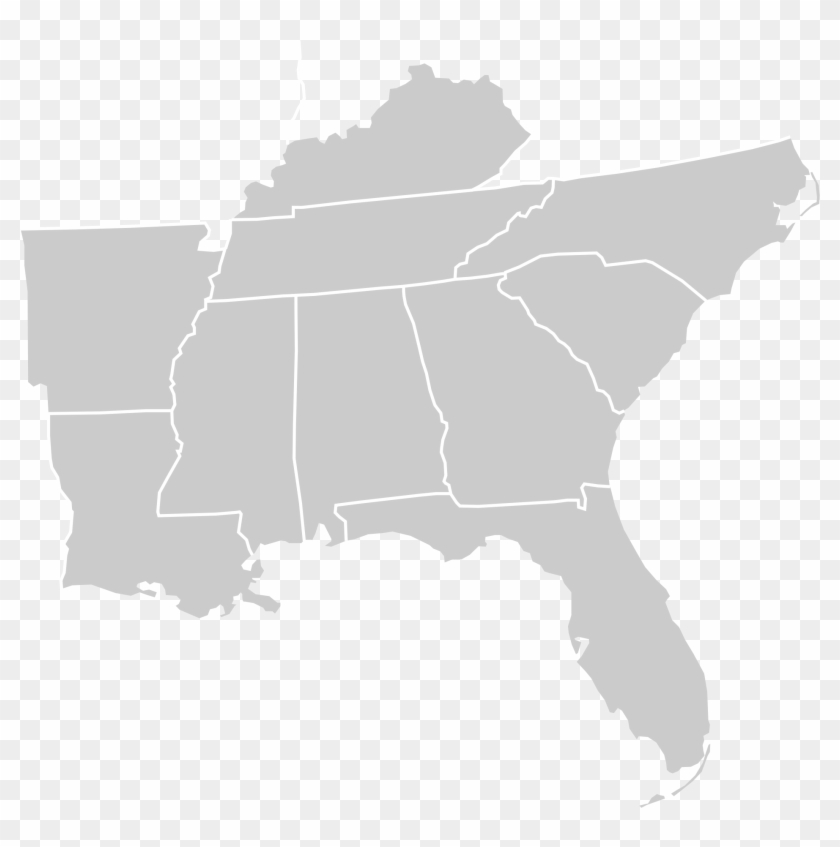 Blank Map Of Us Png - Southeast United States Png, Transparent Png