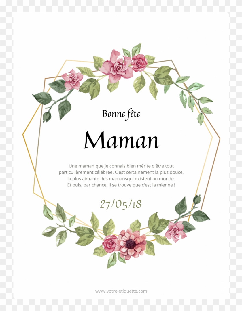 Personalized Label Template Pastel Mother's Day - Brasao De Flores Para  Convites, HD Png Download - 1000x1000(#3200000) - PngFind