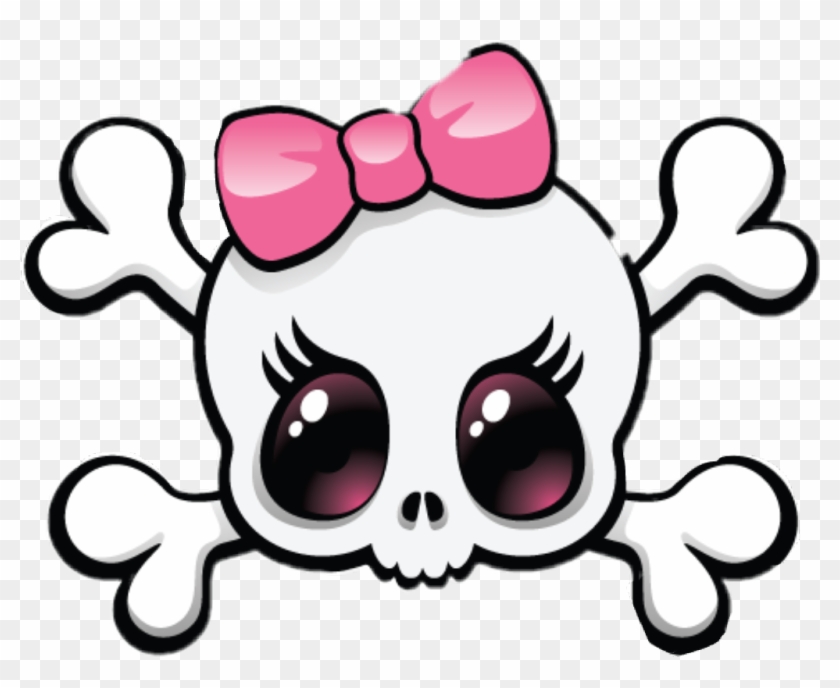 Download Cute Girly Girl Fun Emoji Skeleton Skull Girlyskull Girly Skull Hd Png Download 1024x790 3218228 Pngfind