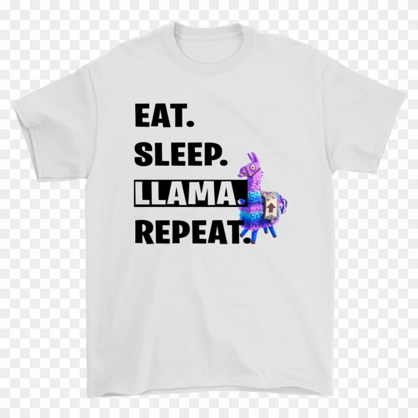 eat sleep llama repeat fortnite white men s t shirt boss kids t shirt - fond fortnite miniature png