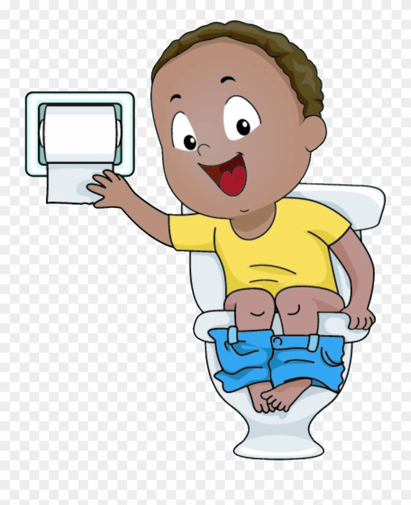 Potty Clipart Clip Art Sitting On Toilet Clipart Hd Png Download 741x951 Pngfind