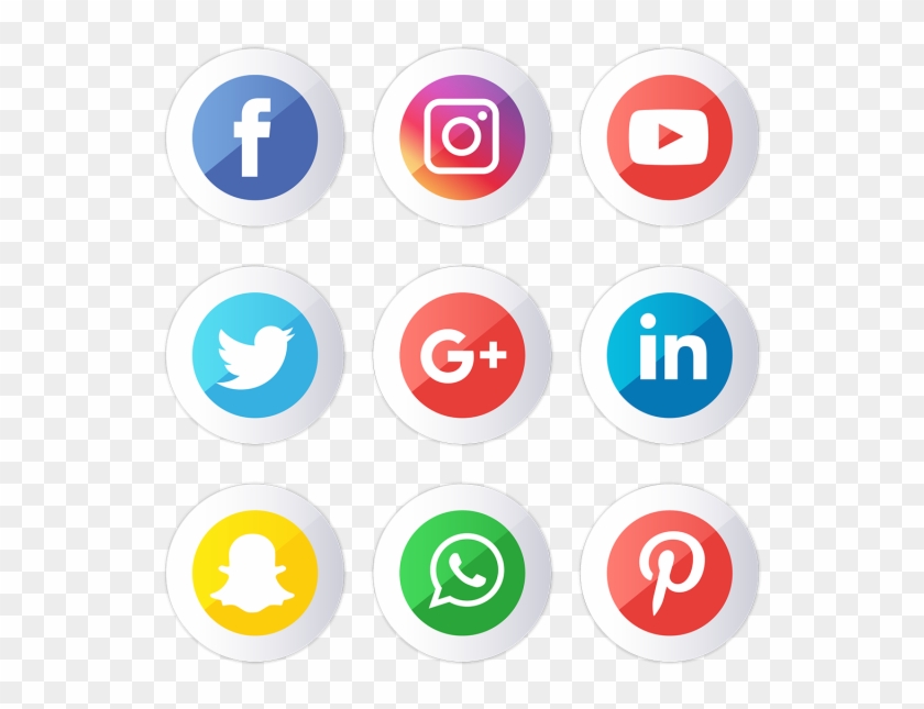 Social Media Icons Set Vector Eps File - Transparent Social Media Icon ...