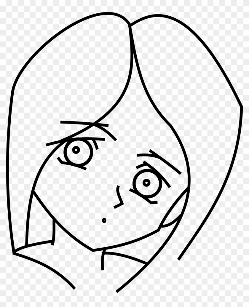 large lady cartoon face sketch