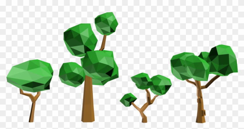Low Poly Trees Png, Transparent Png - 1024x576(#3306039) - PngFind