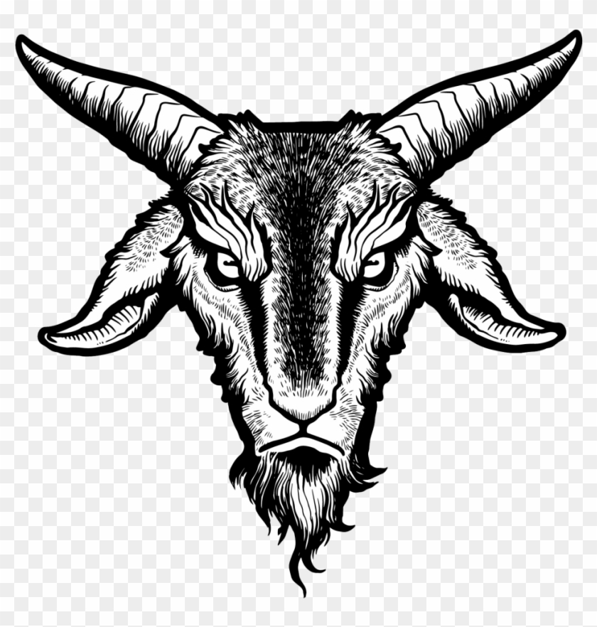 Goats Head Clipart Indian Goat - Baphomet Png, Transparent Png ...