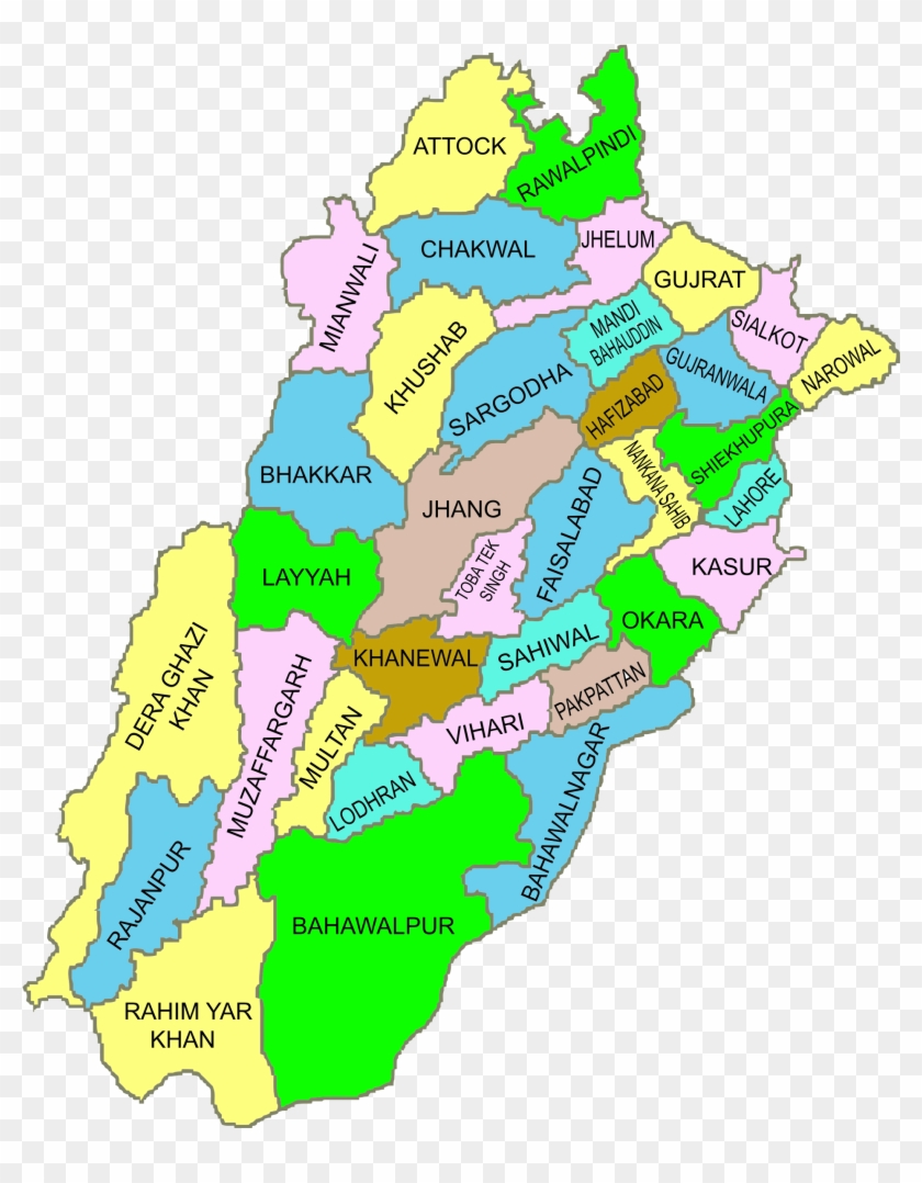 Dera Ghazi Khan Map Map Of Punjab - Dera Ghazi Khan District Map, Hd Png Download -  2000X2447(#3319896) - Pngfind