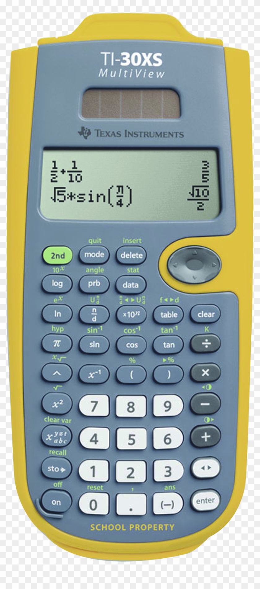 Ti-30xsmv Multiview Scientific Calculator - Ti 30xs Yellow, HD Png