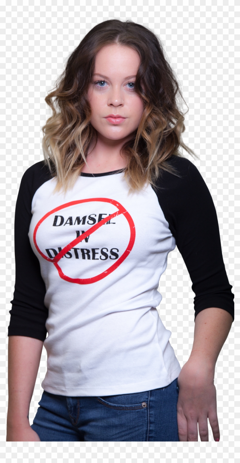Damsel In Distressnot Women's Empowerment T-shirt - Photo Shoot, HD Png ...