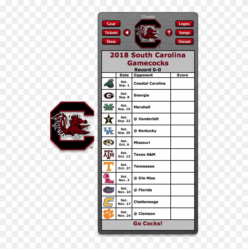 University Of South Carolina Football Schedule SportSpring