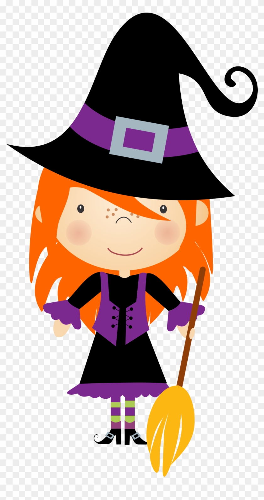 Halloween - Brujitas De Halloween Png, Transparent Png - 1084x1999 ...