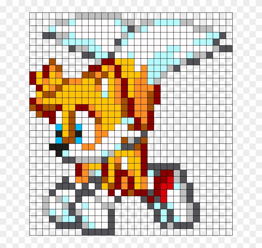 Tails Perler Bead Pattern / Bead Sprite - Tails Sonic Pixel Art, HD Png ...